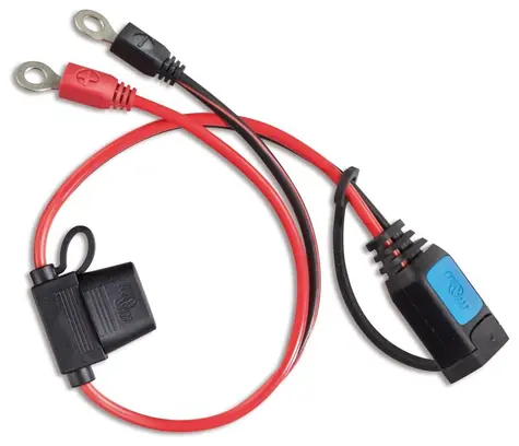 Victron -Kabel mit M8-Ösen und 30-A-Sicherung für BlueSmart IP65-Ladegeräte