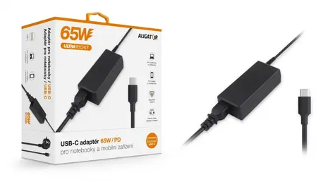 Aligator USB-C Ladegerät für Laptops (CHNT001) schwarz / USB-C / 65W 