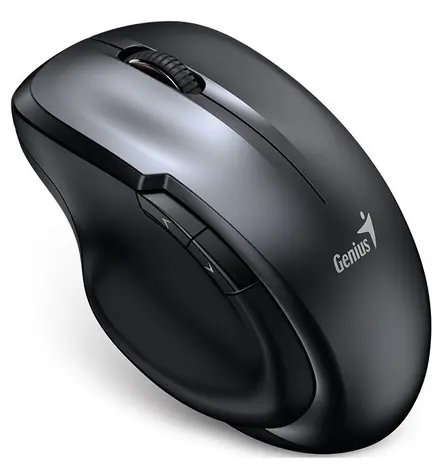 Genius Ergo 8200S grau / 1200 dpi / Blue-Eye-Sensor / kabellos / geräuschlos / 5 Tasten