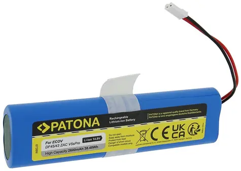 Patona Akku für Roboterstaubsauger Ecovacs Deebot DF45/ iLife V50/V5s/V8s 2600mAh / Li-lon / 14,8V