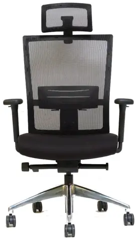 Mercury Windy Bürostuhl, schwarz, 129-139 cm, Netzgewebe, 120 kg