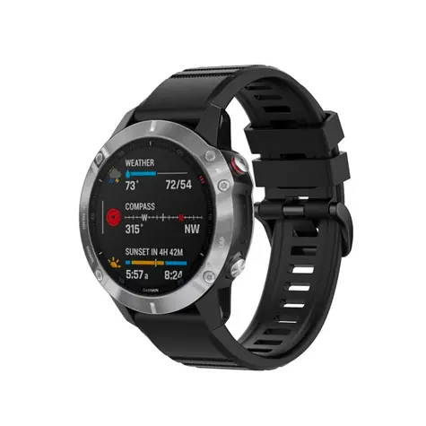 FIXED Silikonarmband Silikonarmband für Garmin QuickFit 22 mm schwarz