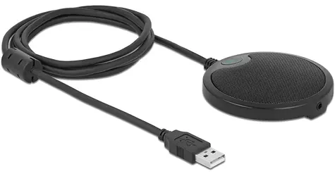 DeLock Omnidirektionales Kondensator-Konferenzmikrofonkabel 1,5 m schwarz