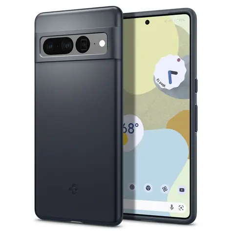 Spigen Thin Fit Schutzhülle für Google Pixel 7 Pro (Metallschiefer) schwarz