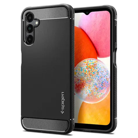 Spigen Rugged Armor Schutzhülle für Samsung Galaxy A14 LTE schwarz
