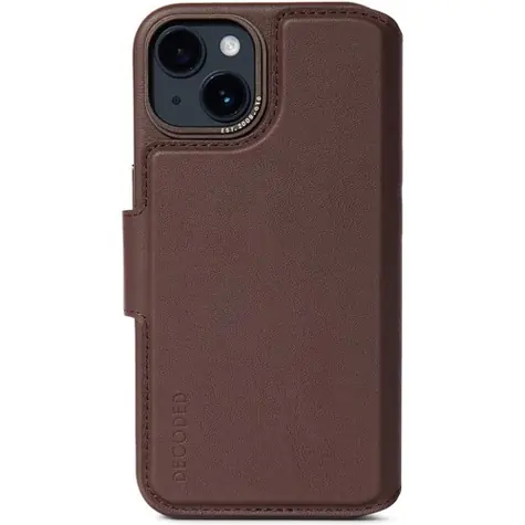 Decoded Leather Abnehmbare Wallet abnehmbare Lederhülle für Apple iPhone 14 PLUS braun