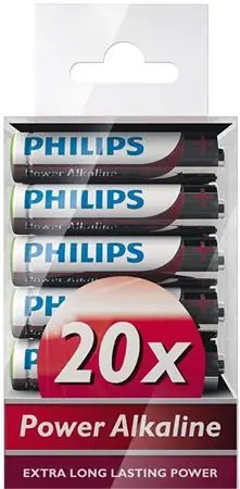 Philips AAA Power Alkaline-Batterien - 20 Stück