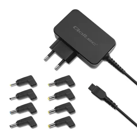 Qoltec 51025 Universal-Netzteil schwarz / 45W / 19V / 2,31A / 8 Anschlüsse