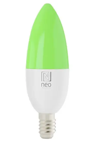 Immax NEO SMART LED-Glühbirne E14 6W RGB+CCT Farbe und Weiß / dimmbar / WLAN / TUYA