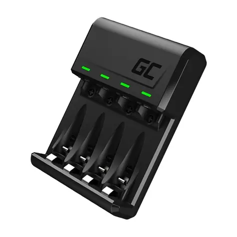 Green Cell GC VitalCharger Haushaltsbatterie / Batterieladegerät / bis zu 4 AAA- oder AA-Batterien / USB