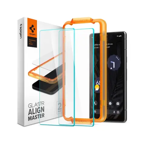 Spigen Glass Align Master Schutzglas für Google Pixel 7a 2 Stk