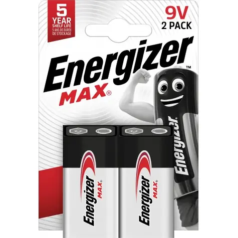 Energizer MAX 9V alkalisch / 2 Stk