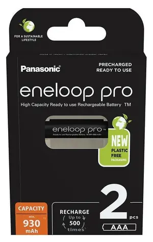 Panasonic Eneloop Pro Akku AAA 930 mAh 2 Stück / Ni-MH / Blister 