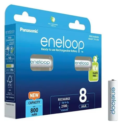 Panasonic Eneloop Akku AAA 800 mAh 8 Stück / Ni-MH / Blister