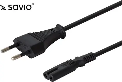 Savio CL-105 Stromkabel 2pin (M) 3M schwarz