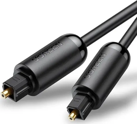Ugreen AV122 Toslink optisches Verbindungskabel (MM) Aluminiumgeflecht 1m schwarz