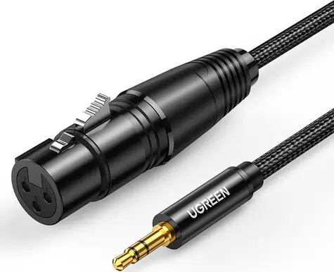 Ugreen AV182 Kabel XLR(F) - Klinke 3,5mm(M) 1m schwarz