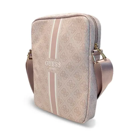 Guess PU 4G Tablet-Tasche mit Streifenmuster, 10 Zoll, rosa
