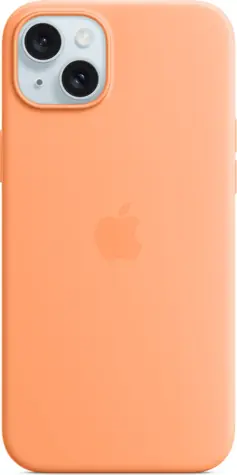 Apple Silikonhülle mit MagSafe für iPhone 15 PLUS Sorbet Orange