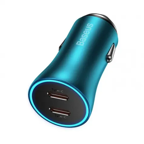 Baseus CGJP000003 Golden Contactor Pro Autoladegerät blau / 2x USB-C / 40W