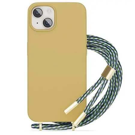 Epico Silikon-Rückseite mit Kordel für Apple iPhone 14 Pro Max Sand