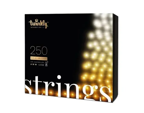 Twinkly Strings AWW 250 Stück 20 m / Intelligente Glühbirnen für den Baum / AWW / Wi-Fi / Bluetooth