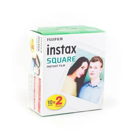Fujifilm Instax Square Film weißer Rahmen 2x10 Stück / Sofortbildfilm / 86 x 72 mm / glänzend