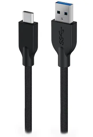 Genius ACC-A2CC-3A Kabel USB-A (M) - USB-C (M) 1,5 m schwarz / geflochten / QC 3.0