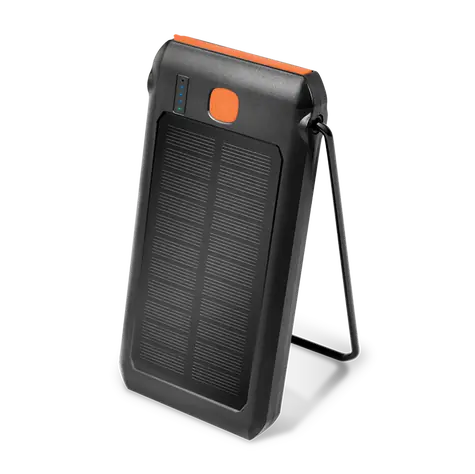LogiLink PA0273 schwarz / Powerbank / Solarpanel / 10000 mAh / 1x USB-A / 1x USB-C
