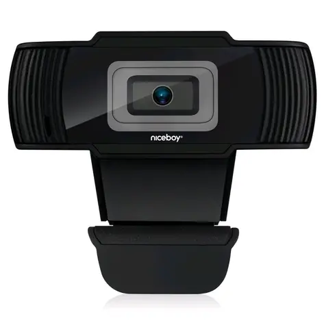 Niceboy Stream schwarz / Webcam / 1280 x 720@30fps / Mikrofon / Blickwinkel 90° / USB 2.0