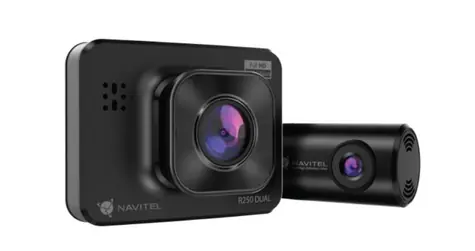 Navitel R250 DUAL schwarz / Autokamera + Rückfahrkamera / FullHD @ 30fps / 2" / Blickwinkel 140° / microSD
