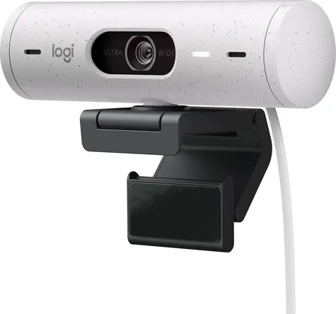 Logitech Brio 500 weiß / Webcam / FHD / 4X facher Digitalzoom / Dual-Mikrofon / USB-C