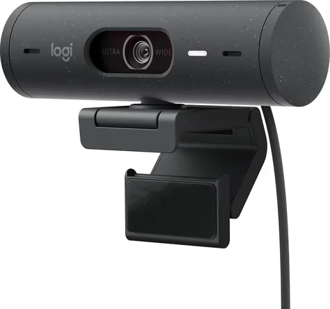 Logitech Brio 500 schwarz / Webcam / FHD / 4X facher Digitalzoom / Dual-Mikrofon / USB-C