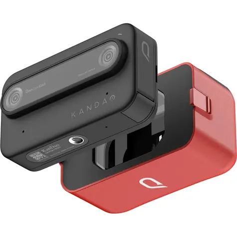 Kandao QooCam EGO 3D Kamera schwarz / Digitalkamera 2,54" / zwei Objektive / 4K 3840 x 1920 / microSD 