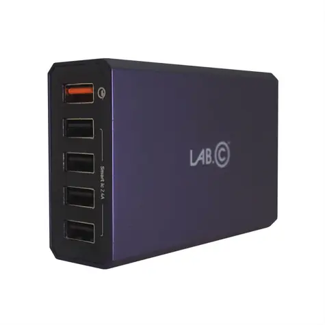 LAB.C X5 Pro Ladeadapter blau / 5xUSB / 20W / SMART IC 