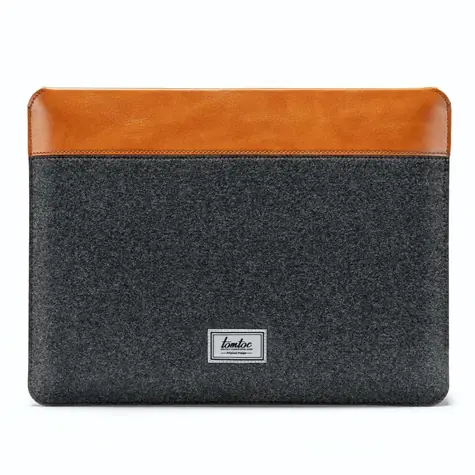 tomtoc Hülle für MacBook Air/Pro 13" grau/braun