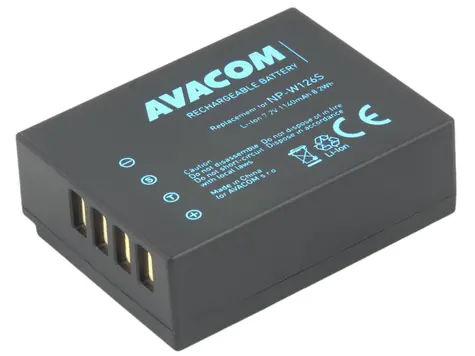 Avacom Ersatzakku Fujifilm NP-W126S / Li- ION / 7,2V / 1140mAh / 8,2Wh