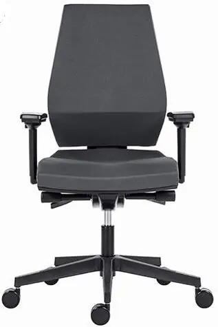 Powerton Sima grau / Ergonomischer Bürostuhl / Belastbarkeit 130 kg 