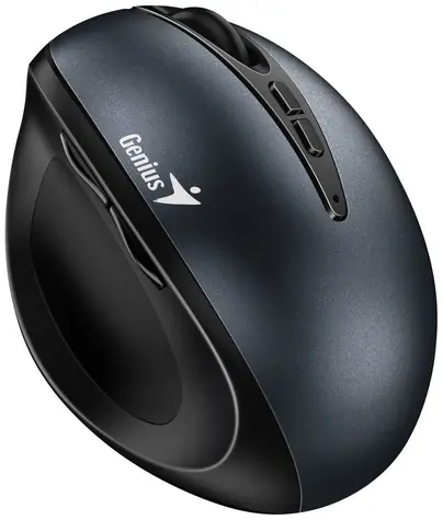 Genius Ergo 8300S grau / vertikale kabellose Maus / 1600 dpi / 7 Tasten / 2,4 GHz