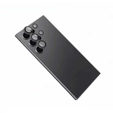 FIXED Schutzglas für Kameraobjektive Kameraglas für Samsung Galaxy S24 Ultra schwarz
