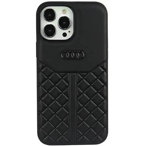 Original Audi Leder-Rückseite für Apple iPhone 13 Pro Max, schwarz