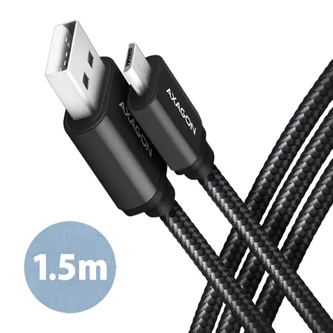 Axagon BUMM-AM15AB HQ Datenkabel USB-A 2.0 - microUSB 1,5 m schwarz / Sonderangebot