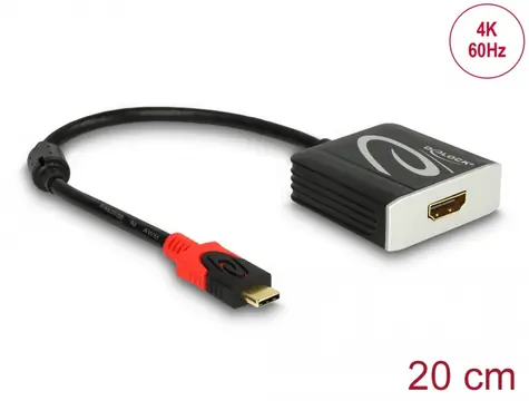 DeLock Adapter USB C (M) - HDMI (F) 0,2m schwarz