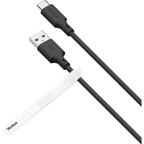 YENKEE YCU 315 BK SILIC Kabel USB-A (M) - USB-C (M) 1,5 m schwarz / 15 W