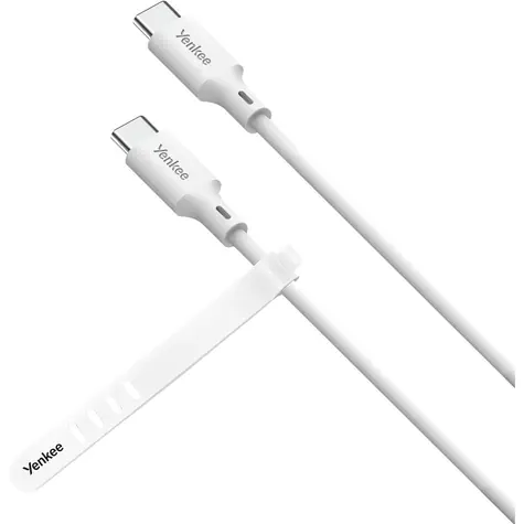 YENKEE YCU C115 WH SILIC Kabel USB-C (M) - USB-C (M) 1,5 m weiß / 60 W