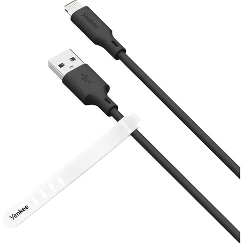 YENKEE YCU 615 BK SILIC Kabel USB-A (M) - Lightning (M) 1,5 m schwarz / 12 W