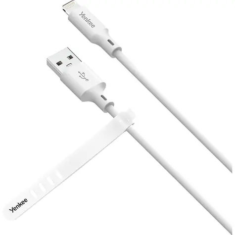 YENKEE YCU 615 WH SILIC-Kabel USB-A (M) - Lightning (M) 1,5 m weiß / 12 W
