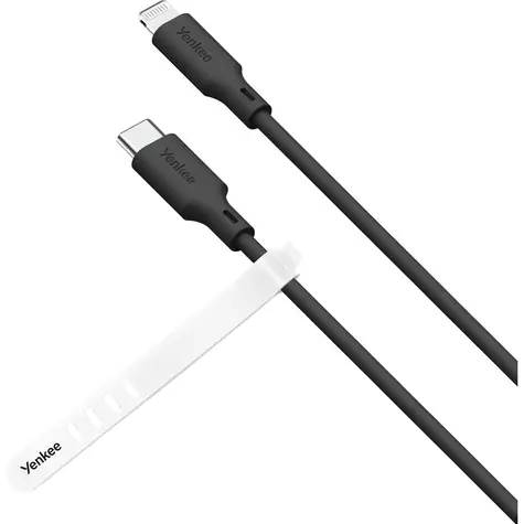 YENKEE YCU 635 BK SILIC Kabel USB-C (M) - Lightning (M) 1,5 m schwarz / 27 W / 480 Mbit/s