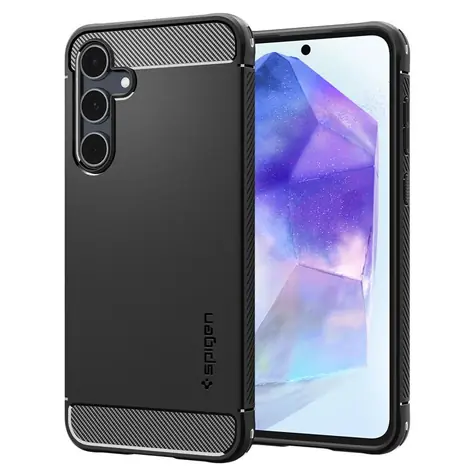 Spigen Rugged Armor Schutzhülle für Samsung Galaxy A55 schwarz 