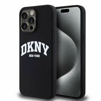 DKNY Liquid Silicone Arch Logo MagSafe Backcover für Apple iPhone 14 Pro Max Schwarz